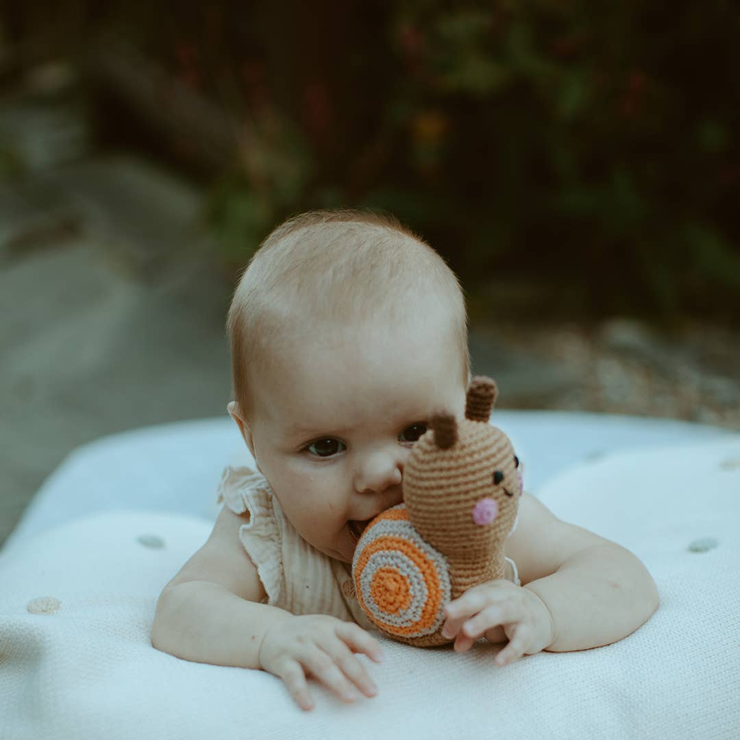Baby Snail Rattle β Garden-Themed Toy