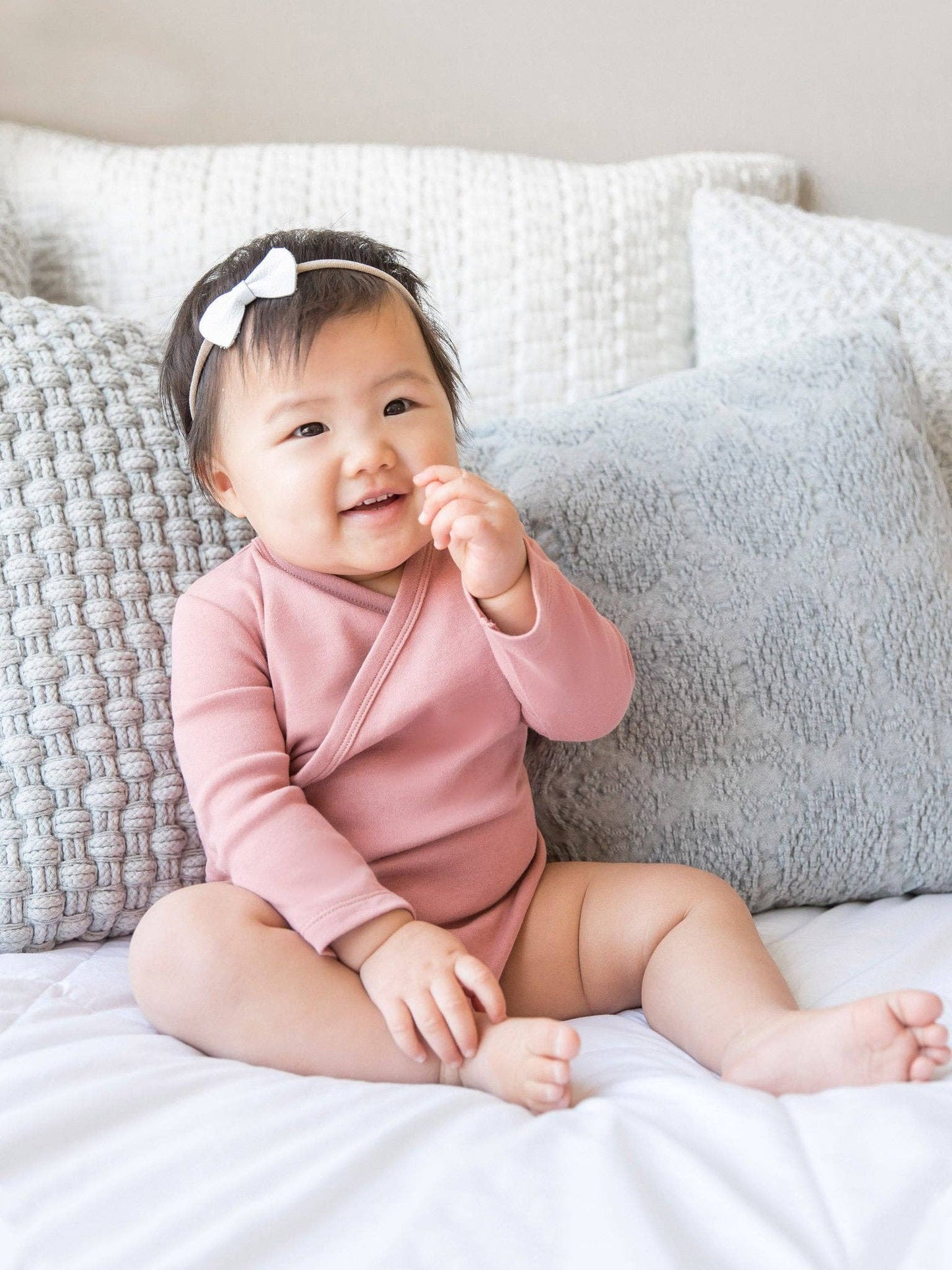 Classic Long Sleeve Kimono Bodysuit