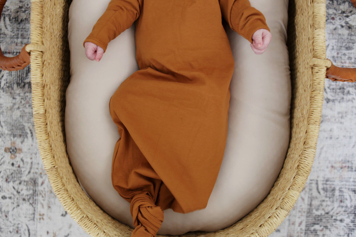 Cinnamon Organic Cotton Knotted Gown