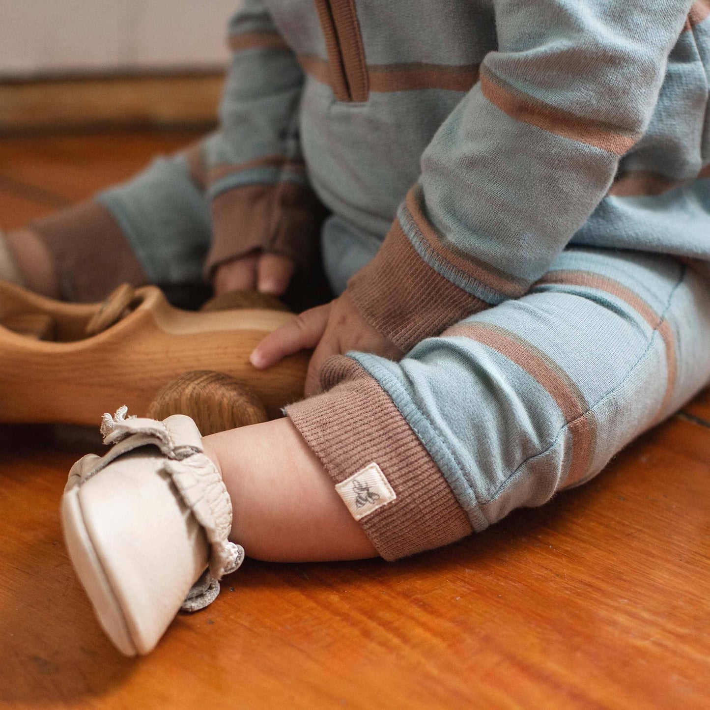 Holland Stripe Infant Blue Jumpsuit