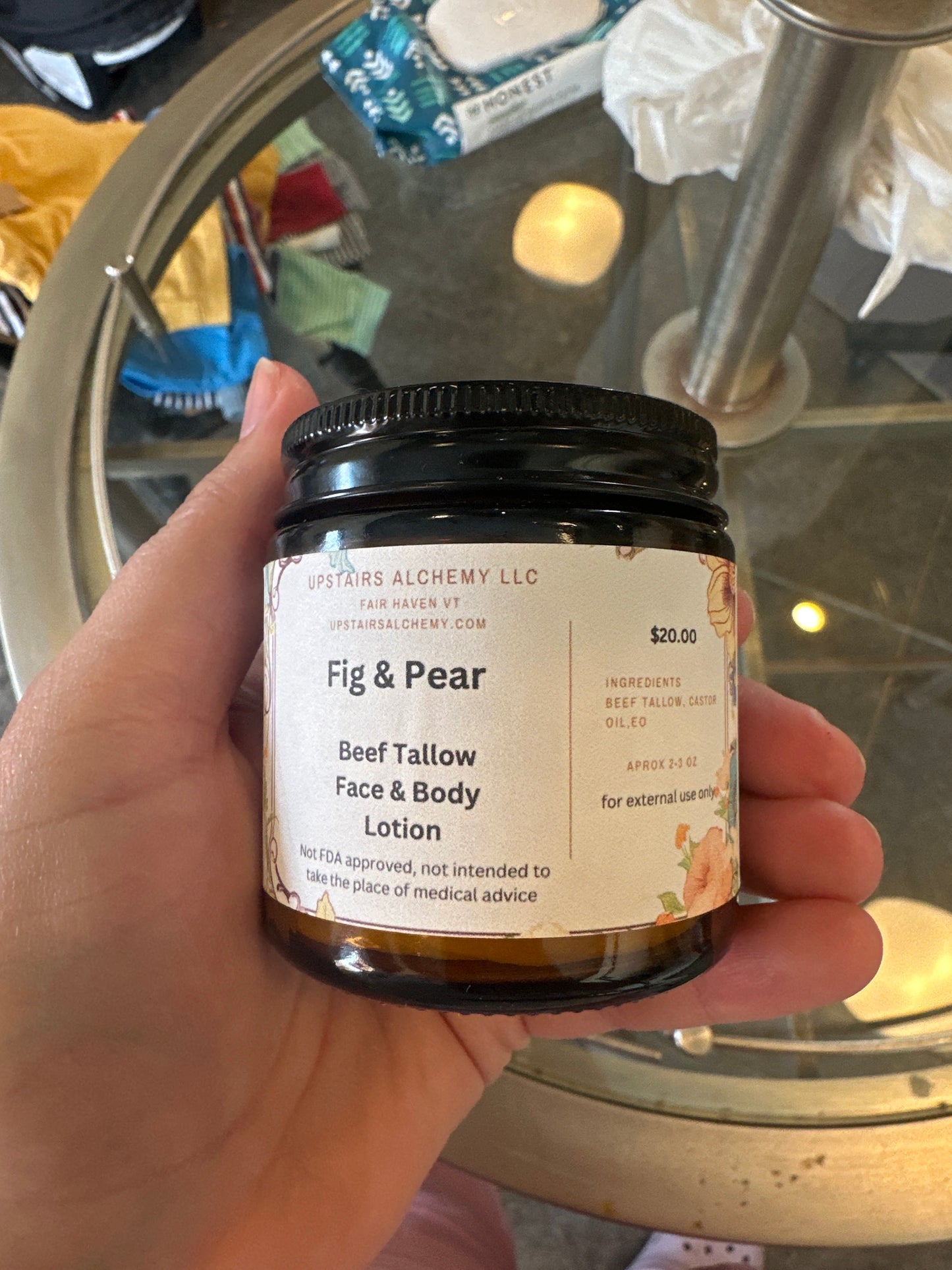 Fig and Pear Beef Tallow Lotion