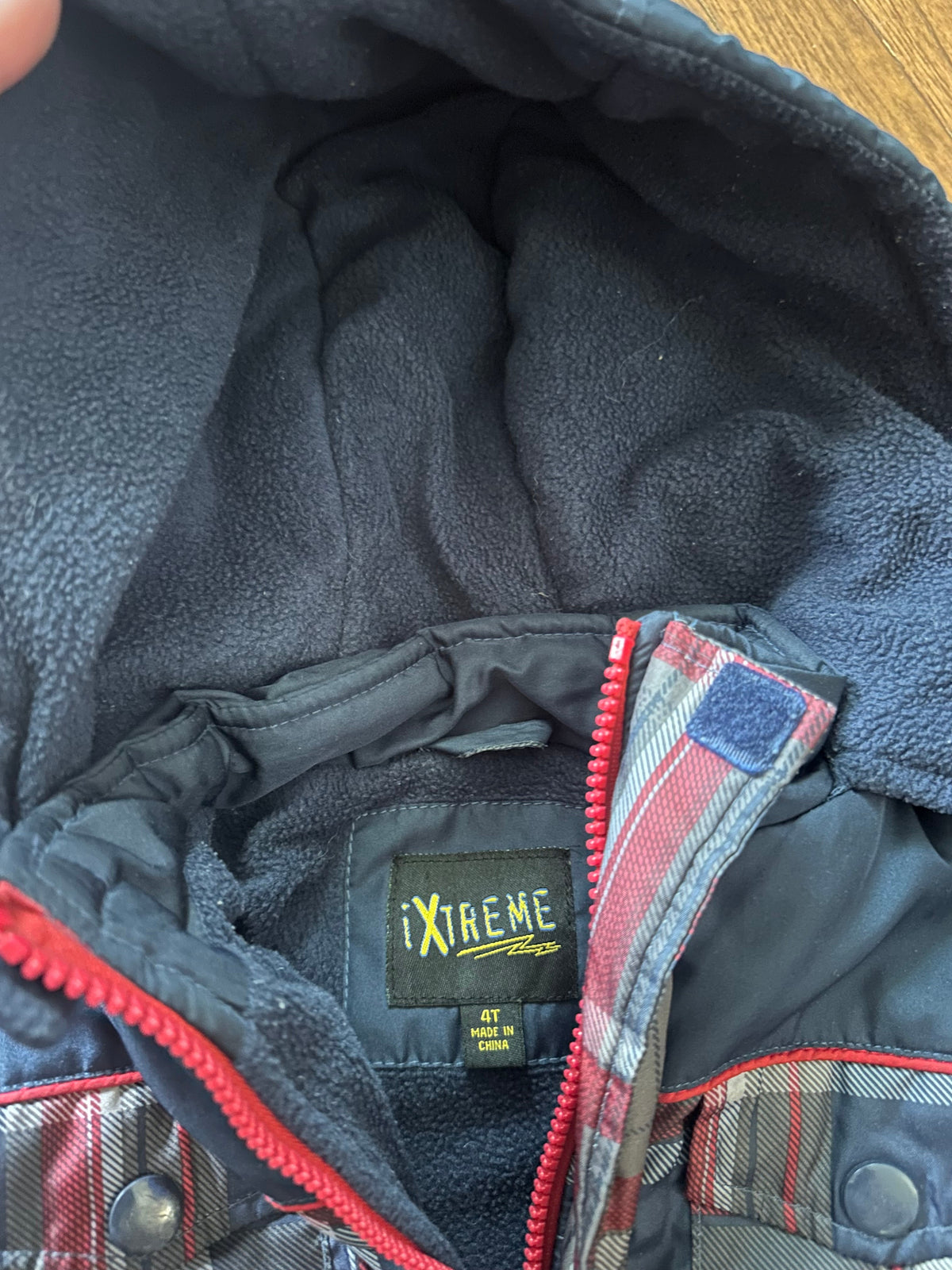 4T Plaid Puffer Jacket
