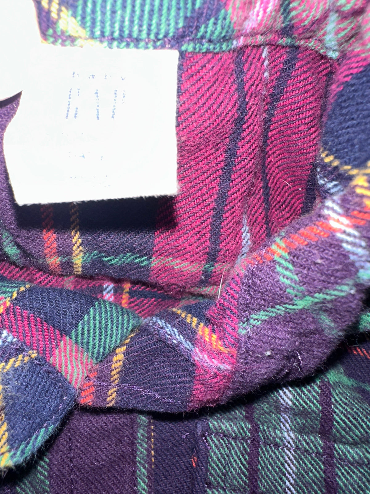 6M Baby Gap Plaid Bodysuit