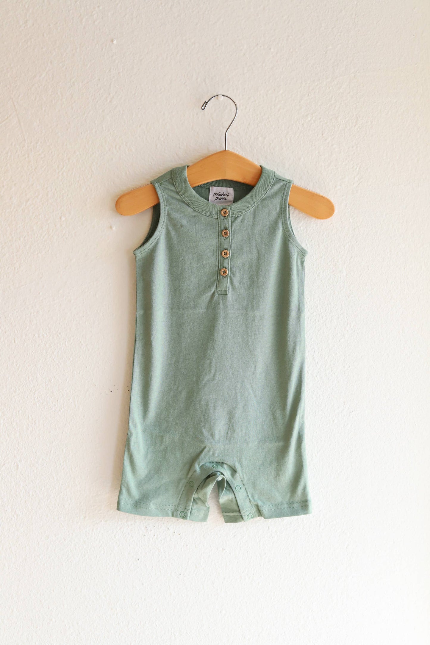 Green Baby Romper, Baby Boy Clothes, Beach Baby Outfit