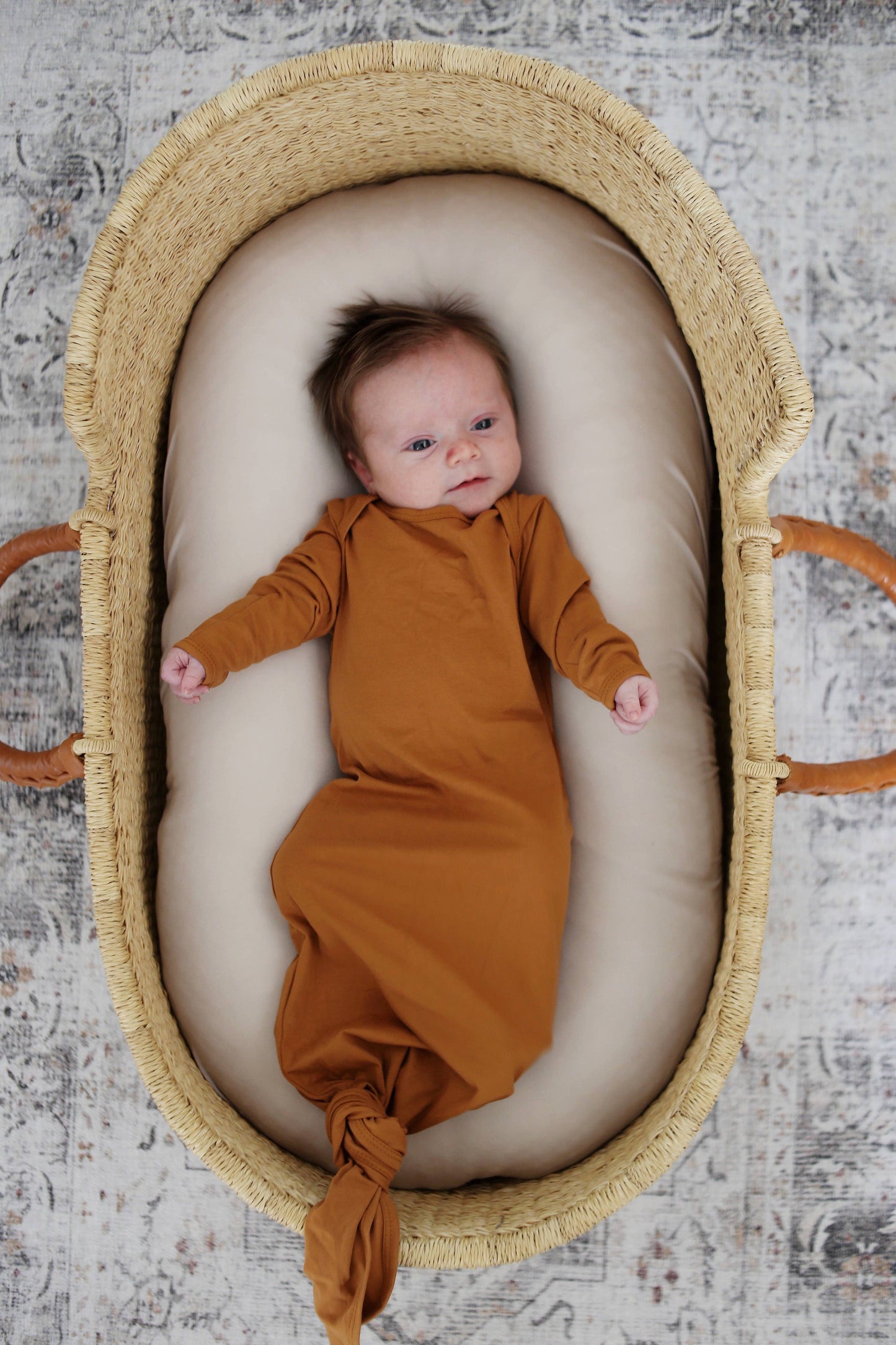Cinnamon Organic Cotton Knotted Gown