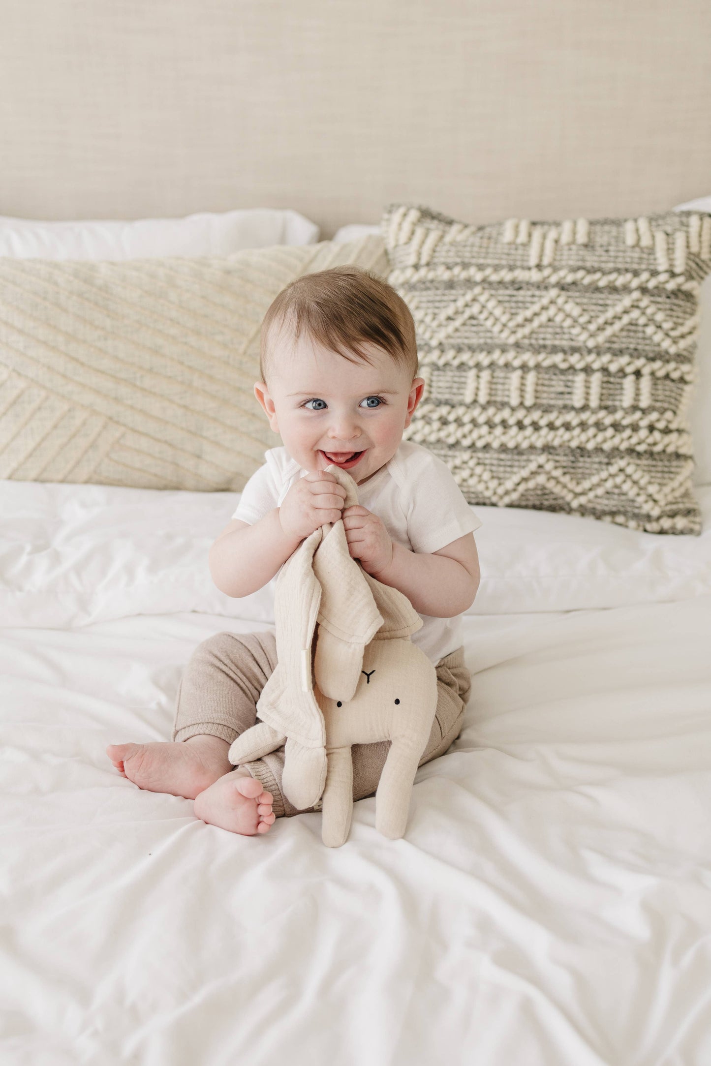 Organic Cotton Bunny Lovey Blanket