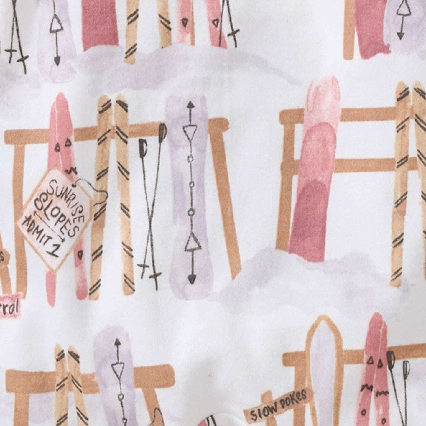 Sunrise Slopes Organic Cotton Two-Piece Pajamas - Organic Rose